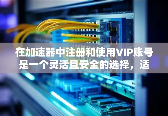在加速器中注册和使用VIP账号是一个灵活且安全的选择,适合满足高级需求的用户。以下是逐步指南,帮助您实现这一目标 在加速器中注册和使用VIP账号是一个灵活且安全的选择,适合满足高级需求的用户。以下是逐步指南,帮助您实现这一目标