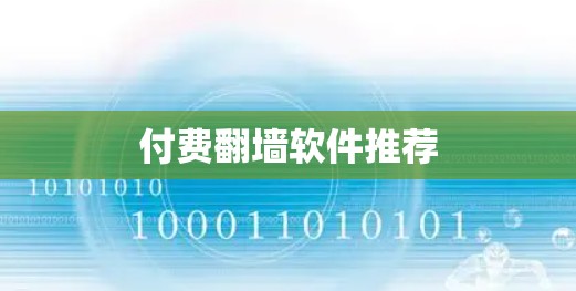 付费翻墙软件推荐