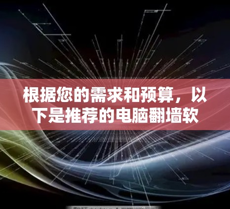 根据您的需求和预算,以下是推荐的电脑翻墙软件