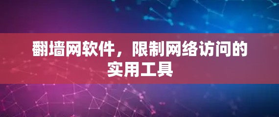 翻墙网软件,限制网络访问的实用工具 翻墙网软件,限制网络访问的实用工具