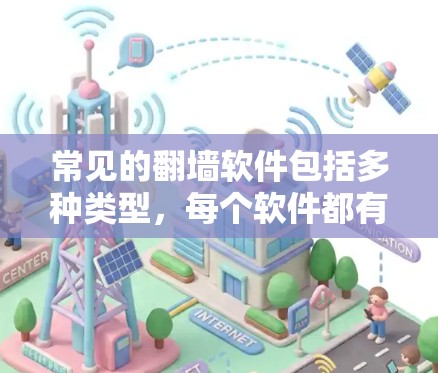 常见的翻墙软件包括多种类型，每个软件都有其独特的功能和适用场景。以下是一些主要的翻墙软件及其特点