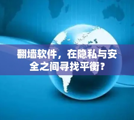 翻墙软件，在隐私与安全之间寻找平衡？
