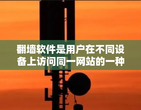 翻墙软件是用户在不同设备上访问同一网站的一种便捷工具。以下是使用翻墙软件的步骤