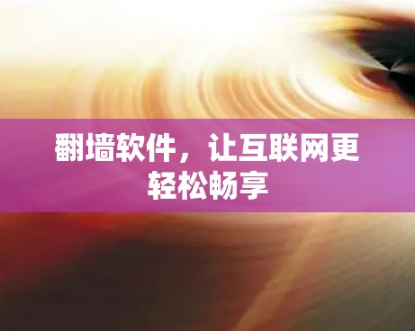 翻墙软件,让互联网更轻松畅享
